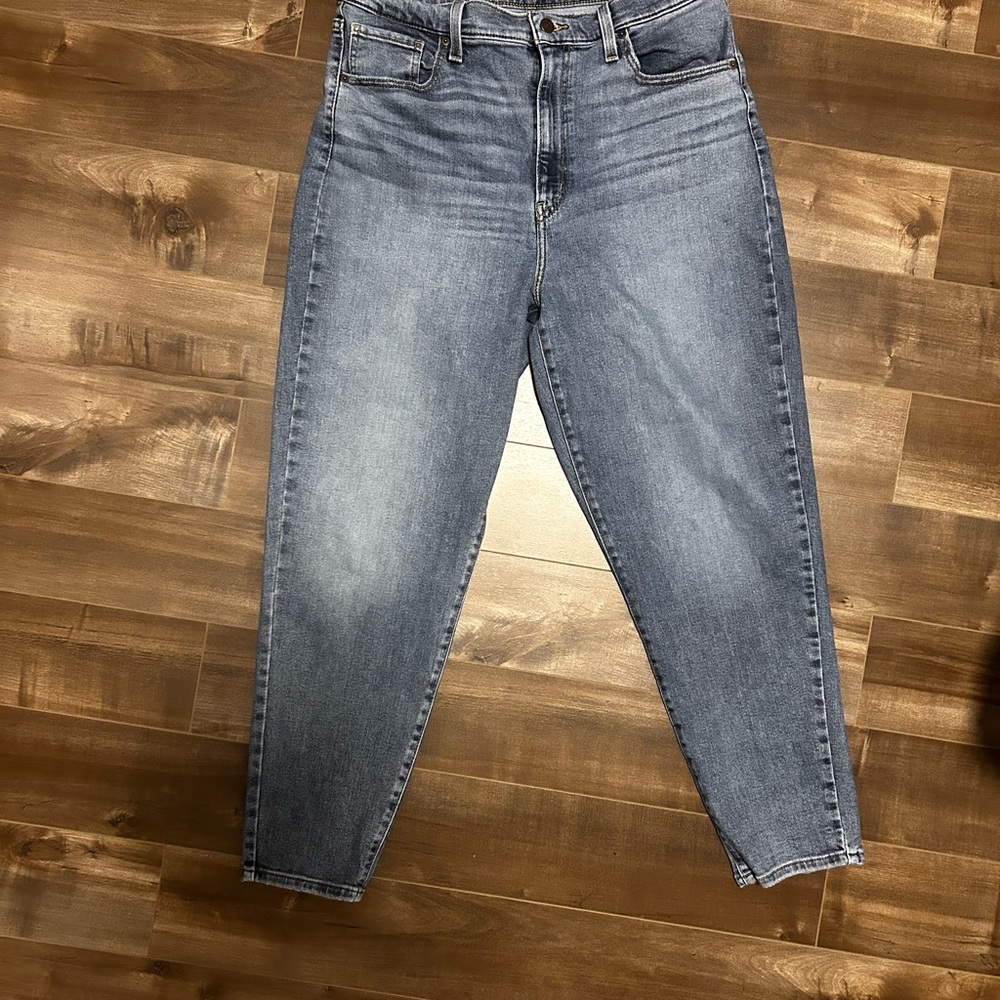 Levi's Light Blue High-Rise Tapered Jeans